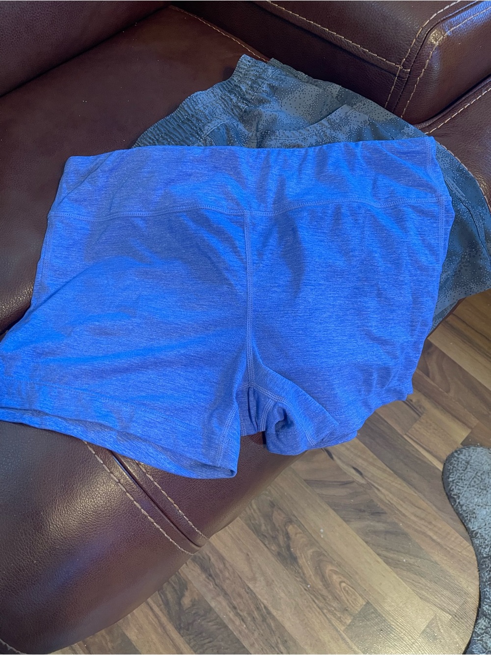 Athleta Stretch Shorts in lilac color
